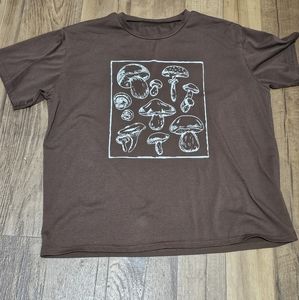 Brown Large Mushroom T-shirt